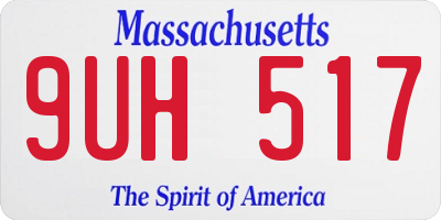 MA license plate 9UH517