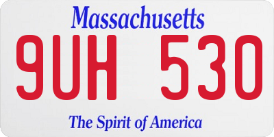 MA license plate 9UH530