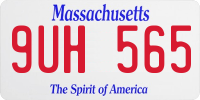 MA license plate 9UH565