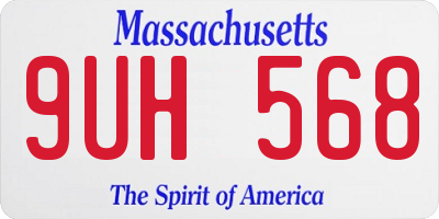 MA license plate 9UH568