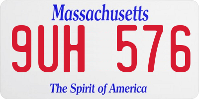 MA license plate 9UH576