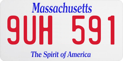 MA license plate 9UH591