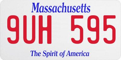 MA license plate 9UH595
