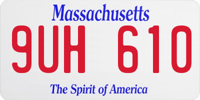 MA license plate 9UH610