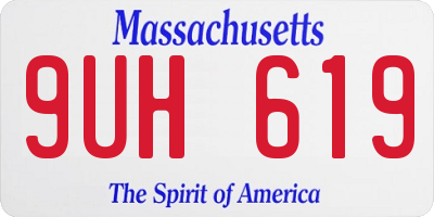 MA license plate 9UH619