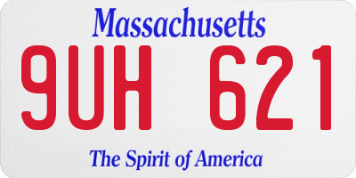 MA license plate 9UH621