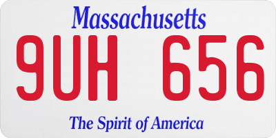 MA license plate 9UH656