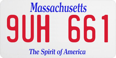 MA license plate 9UH661