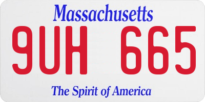 MA license plate 9UH665
