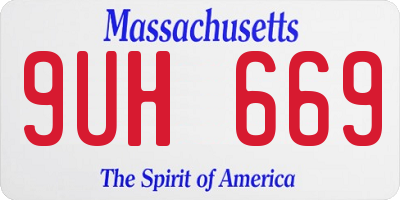 MA license plate 9UH669
