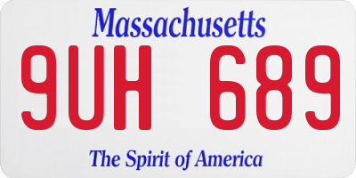 MA license plate 9UH689