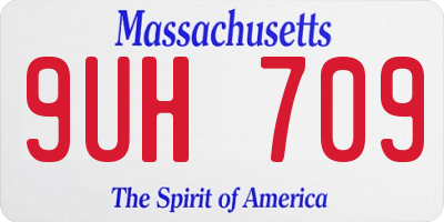 MA license plate 9UH709