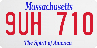MA license plate 9UH710