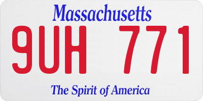 MA license plate 9UH771