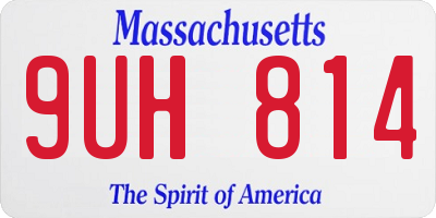 MA license plate 9UH814