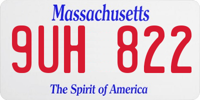MA license plate 9UH822