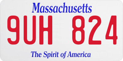 MA license plate 9UH824