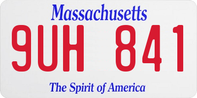 MA license plate 9UH841