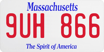 MA license plate 9UH866