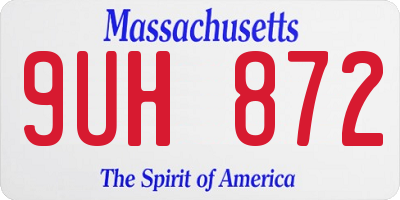 MA license plate 9UH872