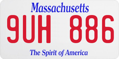 MA license plate 9UH886