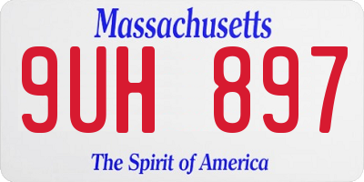 MA license plate 9UH897