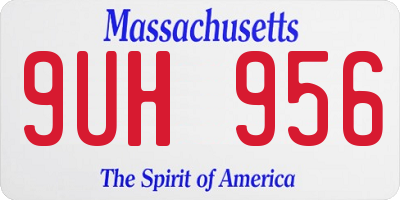 MA license plate 9UH956