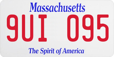 MA license plate 9UI095