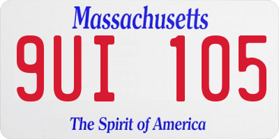 MA license plate 9UI105