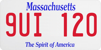 MA license plate 9UI120