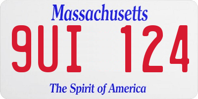 MA license plate 9UI124