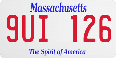 MA license plate 9UI126