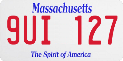 MA license plate 9UI127