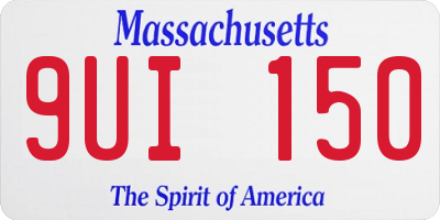 MA license plate 9UI150