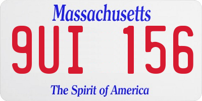 MA license plate 9UI156