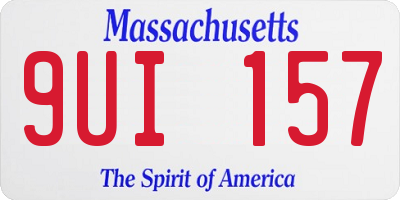 MA license plate 9UI157