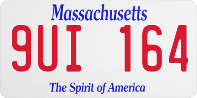 MA license plate 9UI164