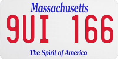 MA license plate 9UI166