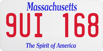 MA license plate 9UI168