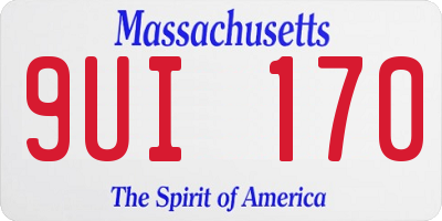 MA license plate 9UI170