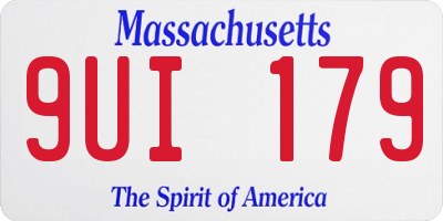 MA license plate 9UI179