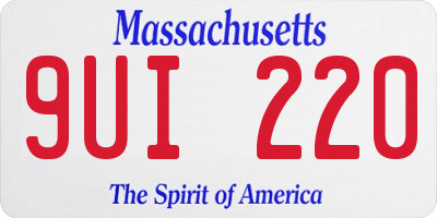 MA license plate 9UI220