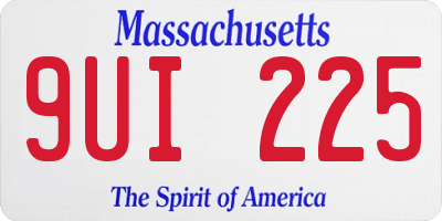MA license plate 9UI225