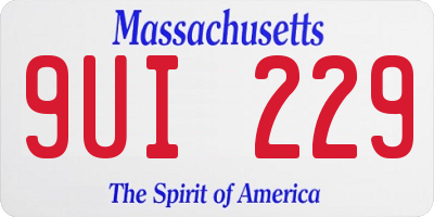 MA license plate 9UI229