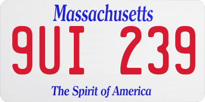 MA license plate 9UI239