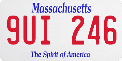 MA license plate 9UI246