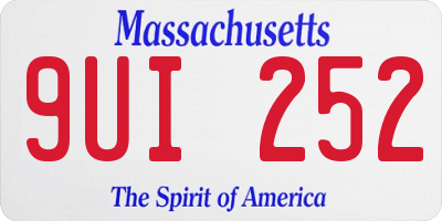 MA license plate 9UI252