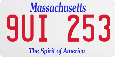 MA license plate 9UI253