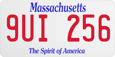 MA license plate 9UI256