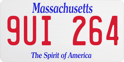 MA license plate 9UI264